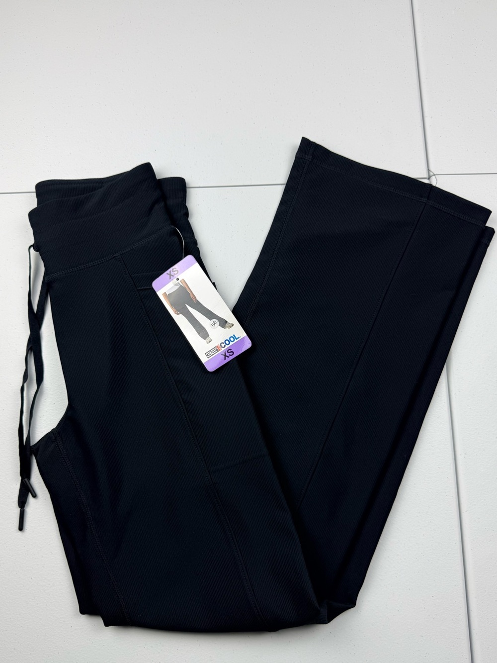 32 COOL Black Active Drawstring Pants